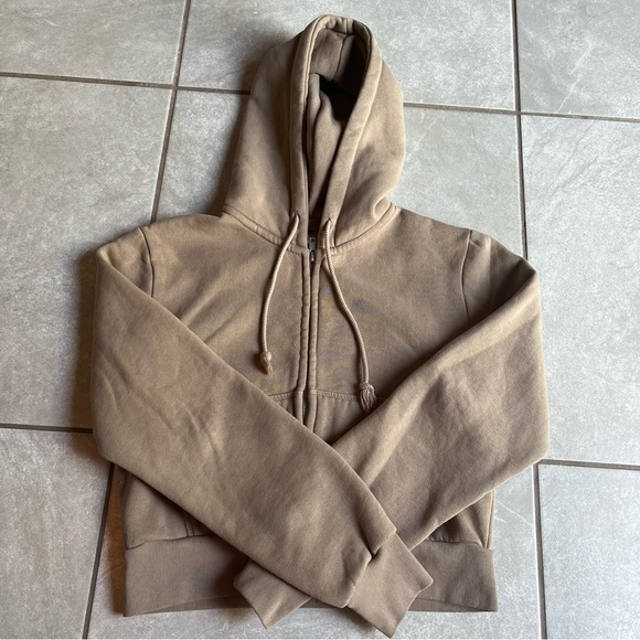 Brown & Sage Green John Galt/Brandy Melville Hoodies - Picture 6 of 8